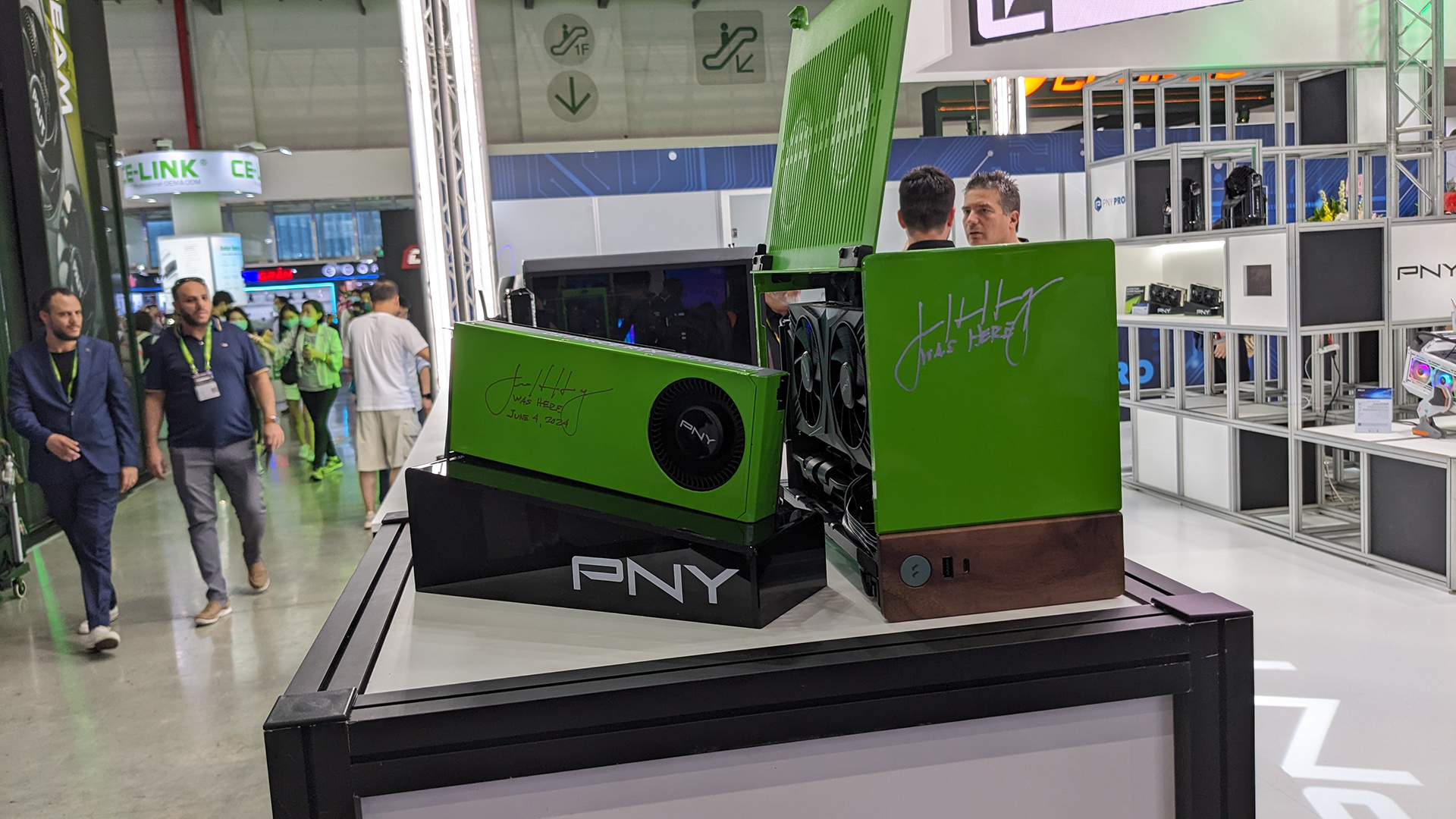 PNY RTX 4070 Super Blower-Style Card Signed by Jensen Huang