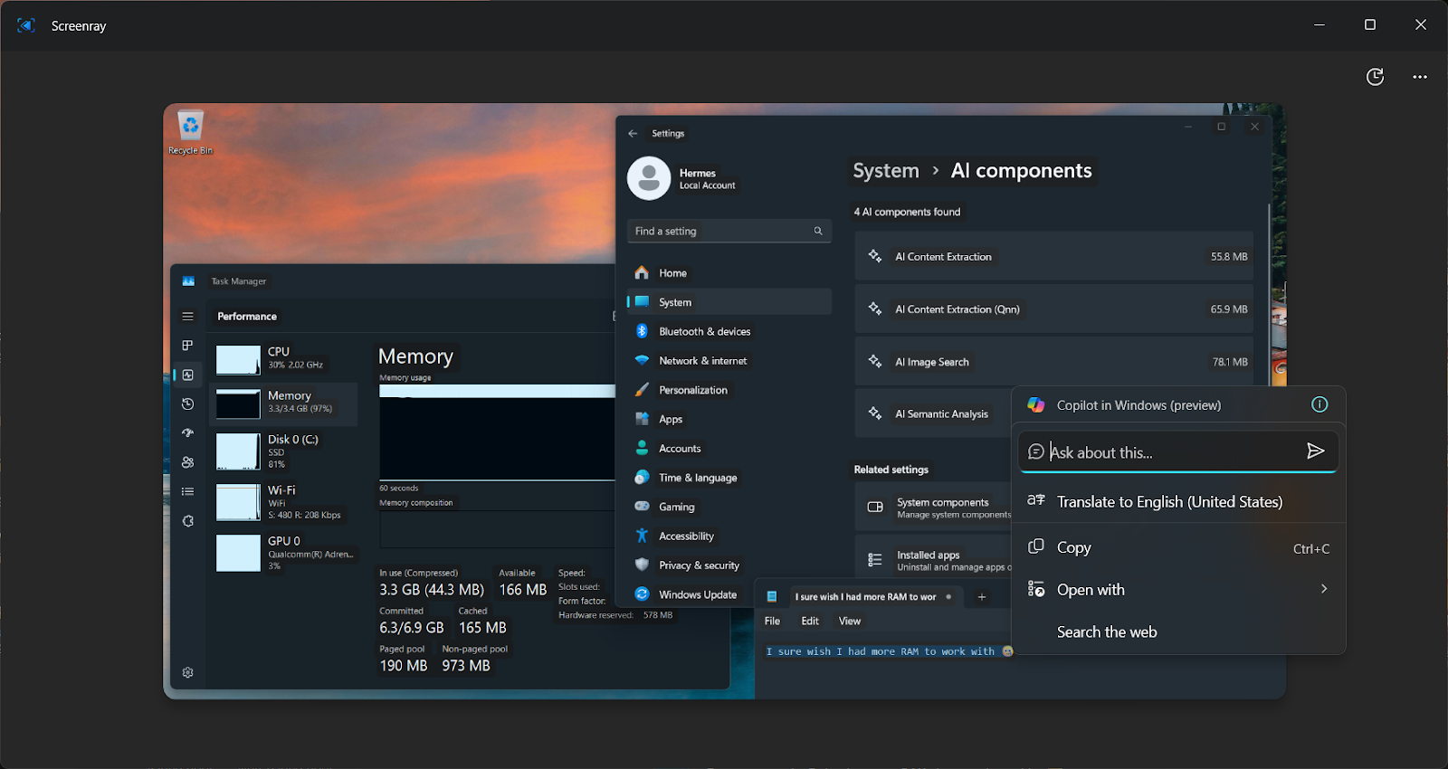 Screenray Feature