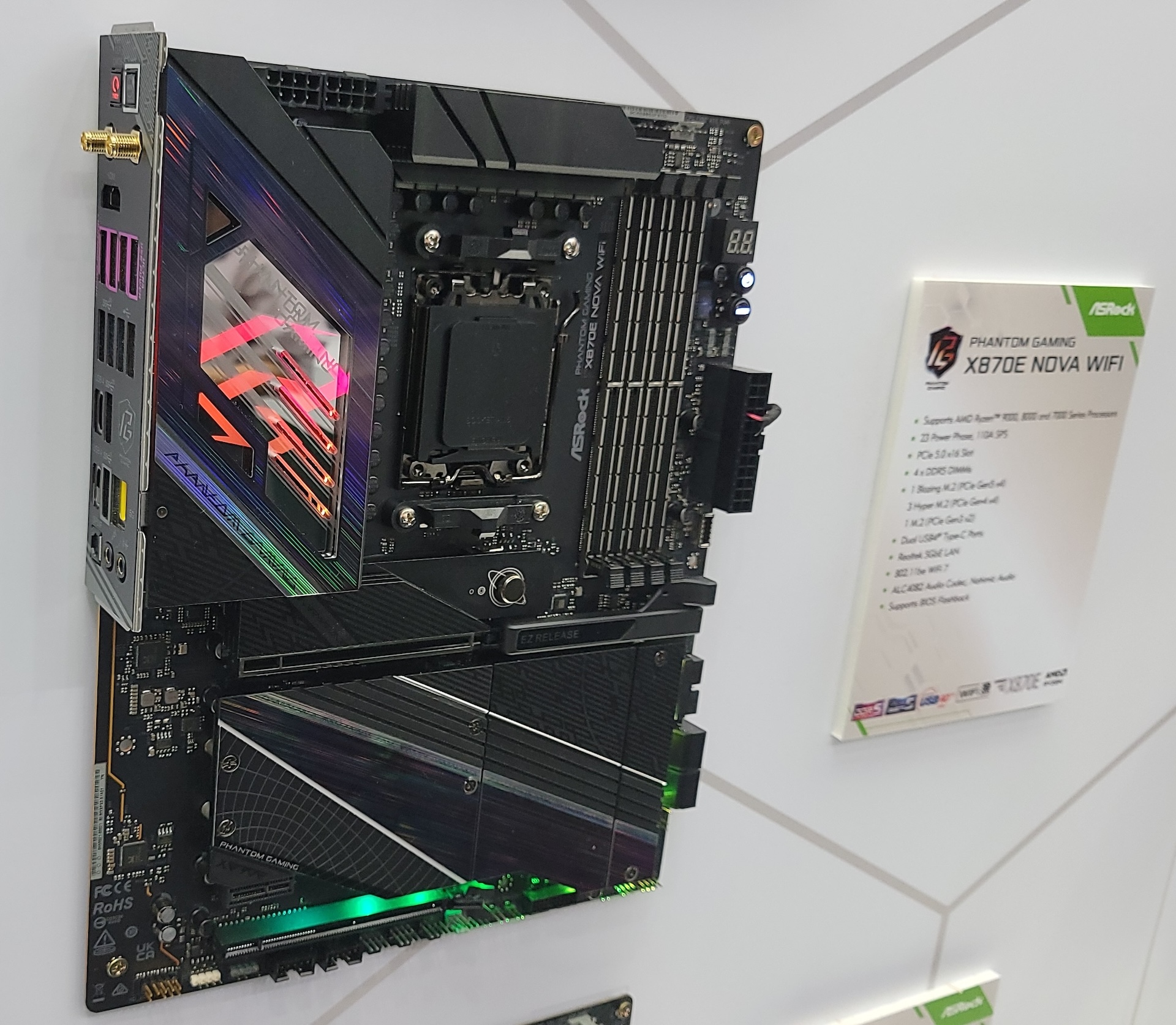 ASRock X870 Nova WiFi motherboard