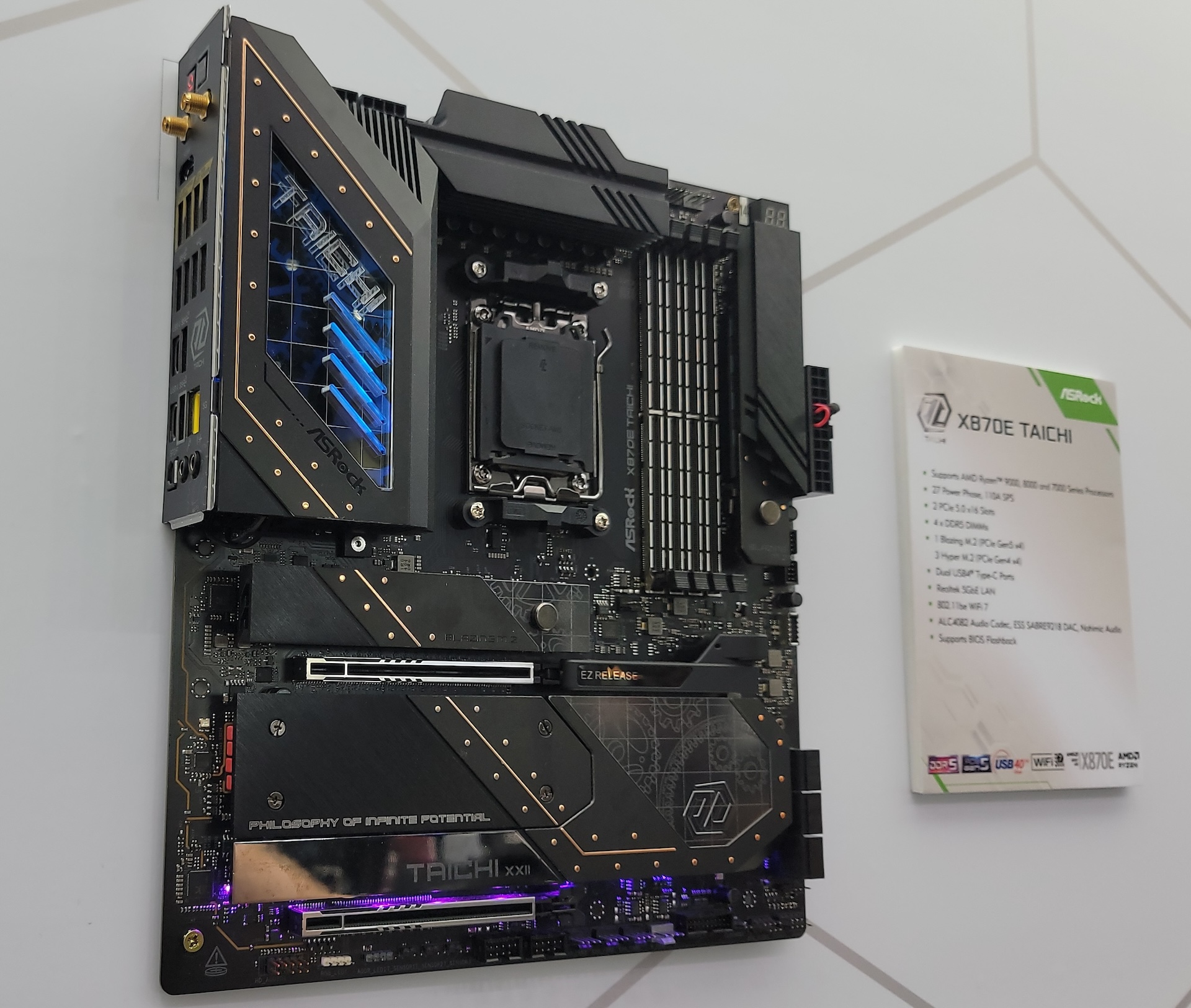 ASRock X870E Taichi back angle