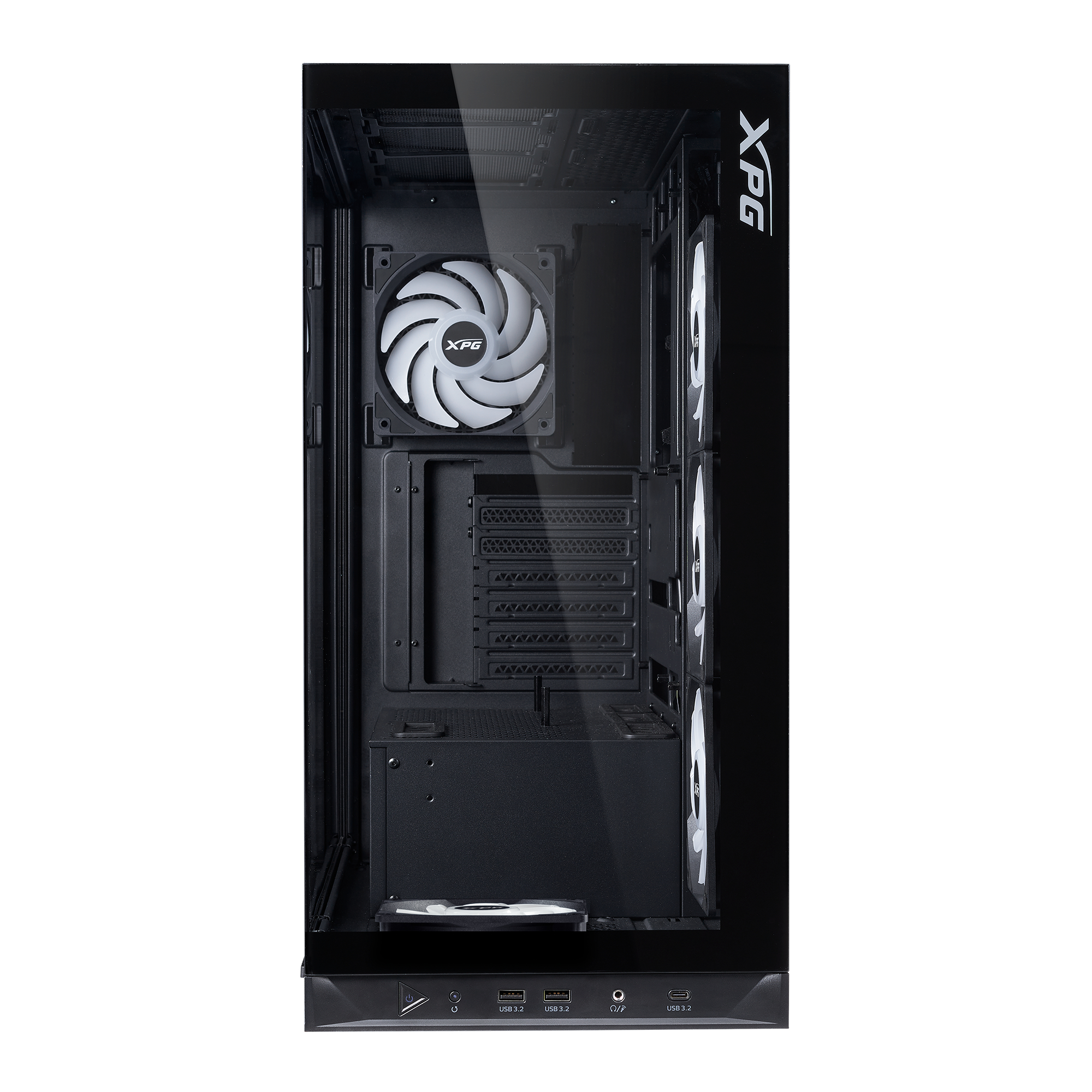 O Gabinete AData XPG Invader X BTF (Painel Frontal)