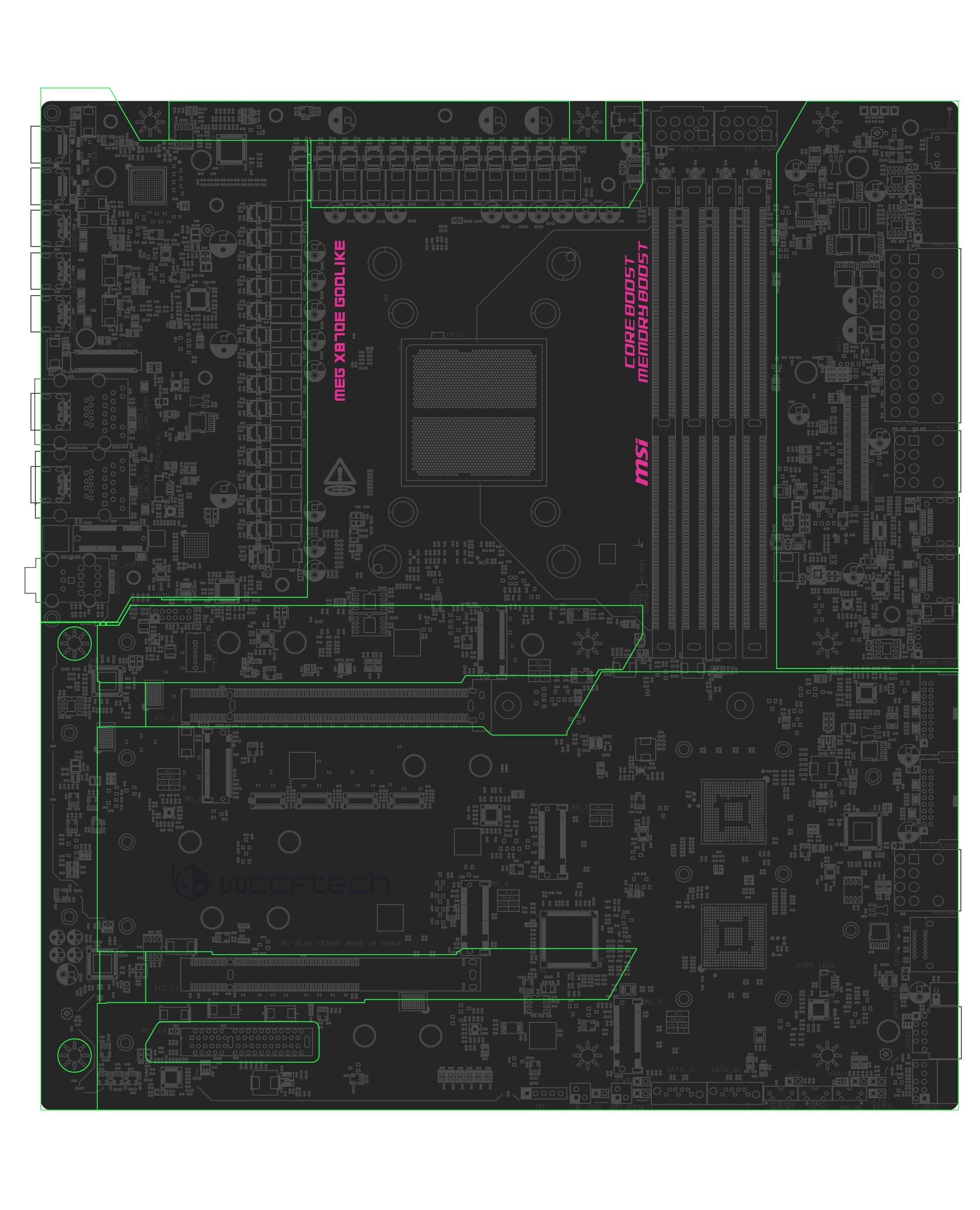 blueprint of MSI MEG X870E Godlike