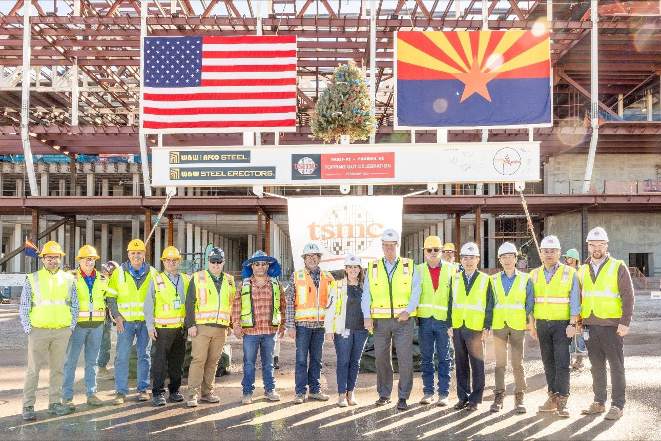 TSMC celebra marco de topping out no Arizona