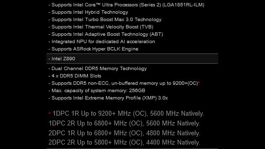 ASRock Z890 Motherboard