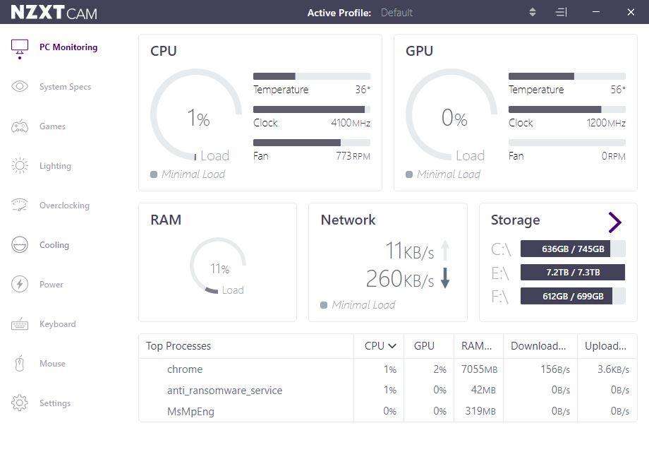 NZXT Monitor Software