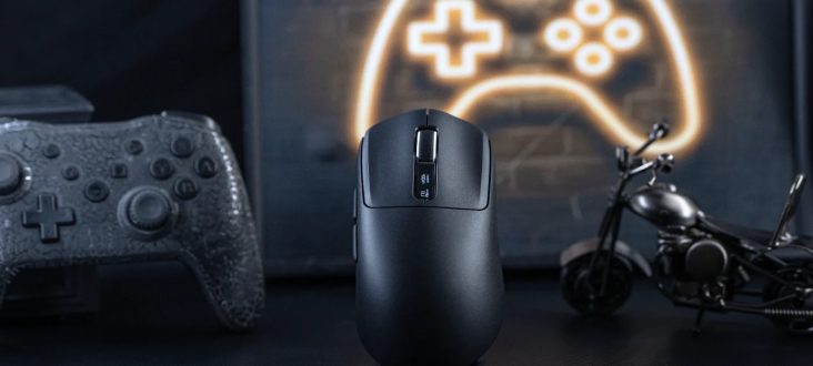 Mouse sem fio Epomaker Nex Lite com dock de carga e display de status