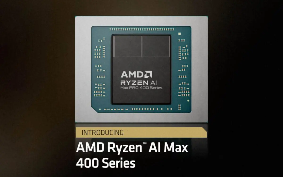 Chip AMD Ryzen AI Max PRO 400 da família Gorgon Halo
