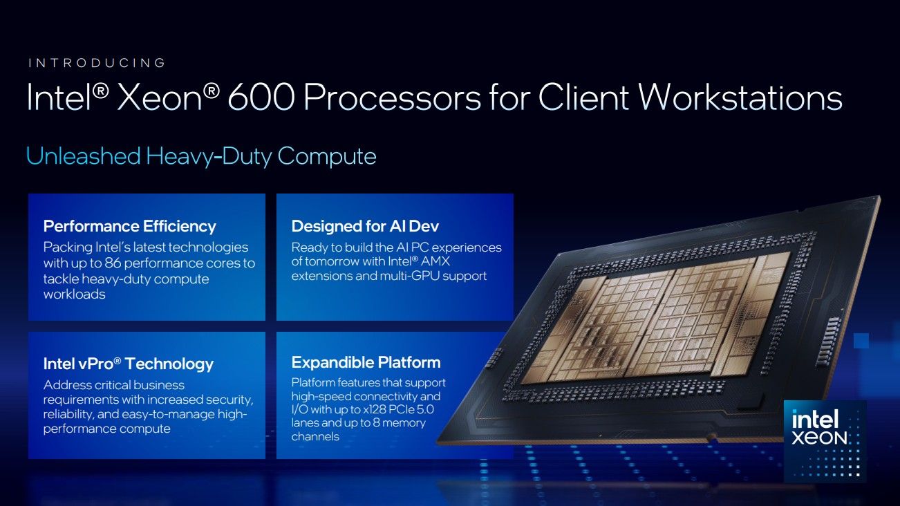 Intel Xeon 600 Granite Rapids WS workstation