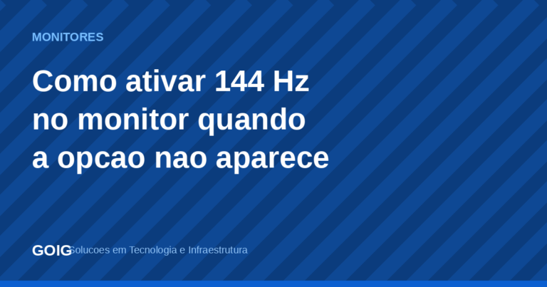 Como ativar 144 Hz no monitor no Windows 11