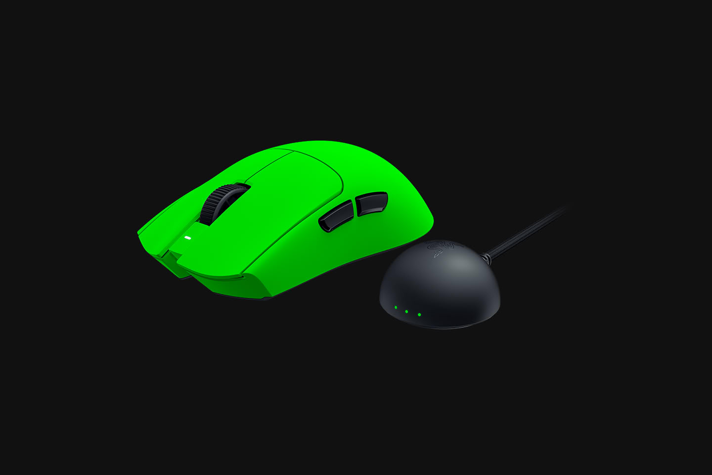 Mouse gamer sem fio Razer Viper V4 Pro na cor Esports Green