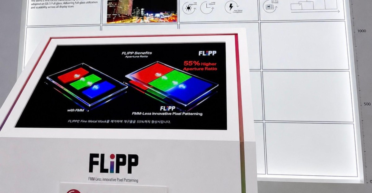 Painel OLED LG Display com tecnologia FLiPP apresentado no IMID 2026