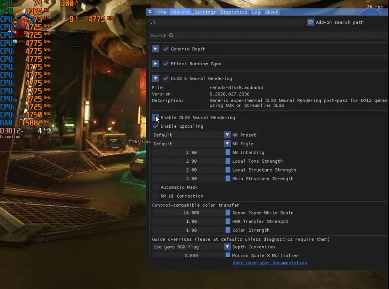 DLSS 5 rodando em placa de video RTX 30 com queda de desempenho