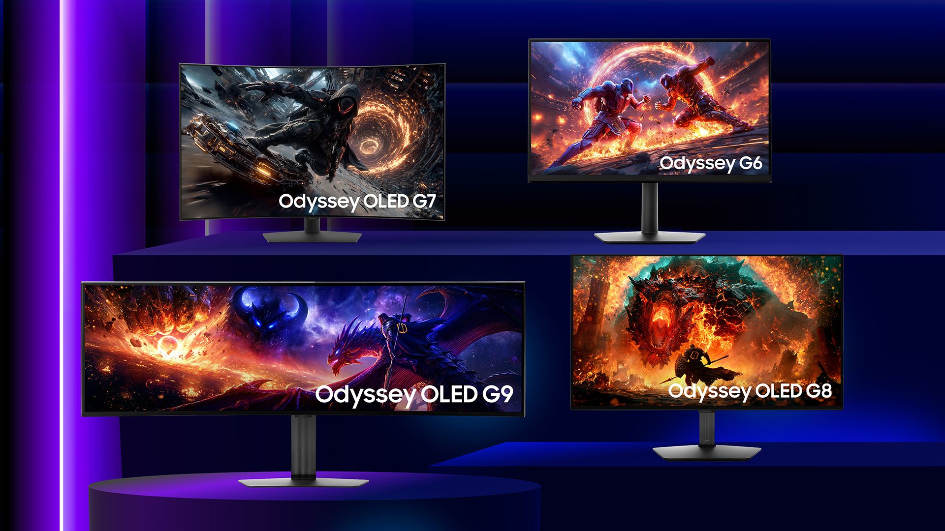 Monitor gamer Samsung Odyssey G6 com taxa de atualização de 1.100 Hz