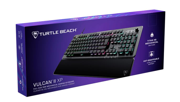 Turtle Beach Vulcan II XP, teclado mecânico full-size com switches hot-swap e RGB