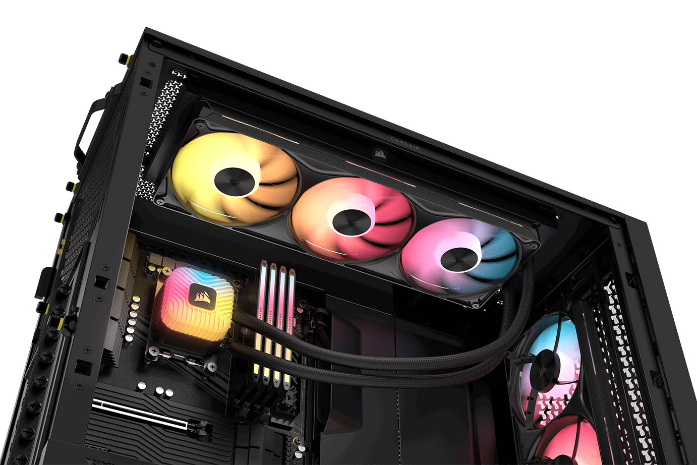 Water cooler Corsair Nautilus II com display LCD e ventoinhas RS II
