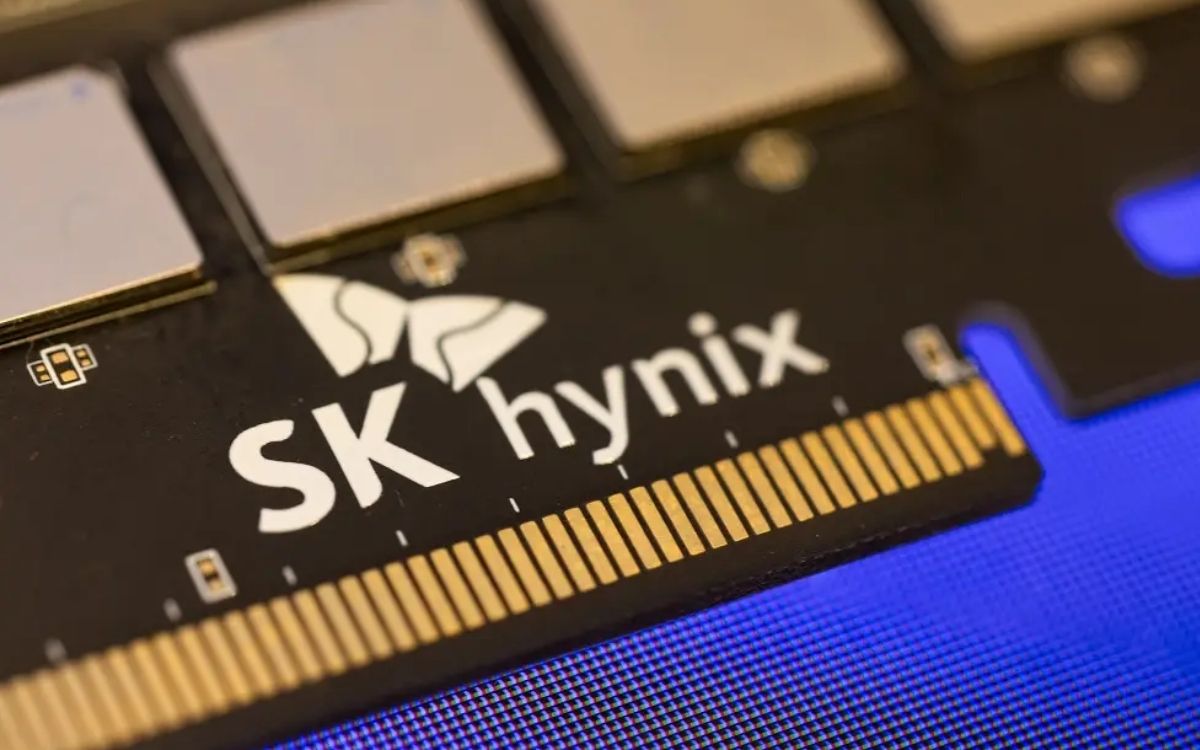 Fábrica e componentes de memória da SK hynix em meio à escassez global de DRAM