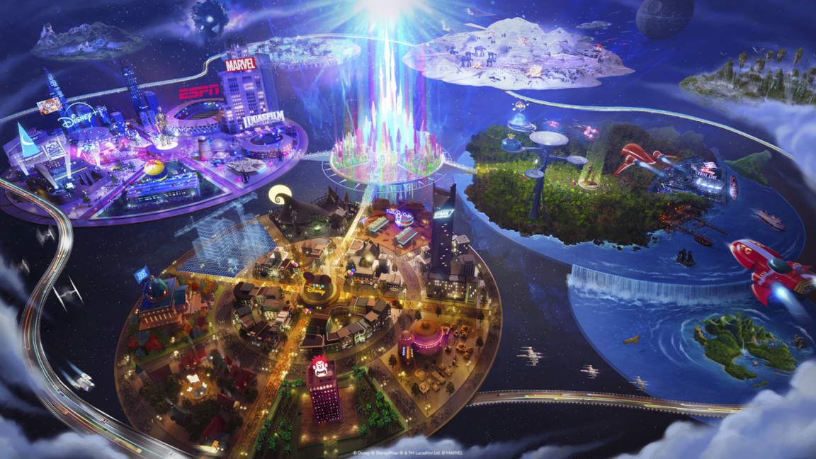 Arte da colaboração da Epic Games com a Disney